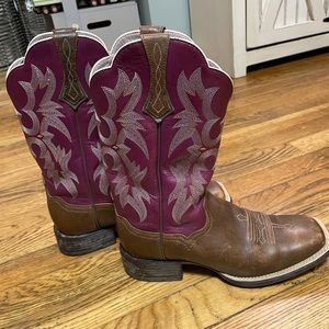 Women’s Ariat boots, purple